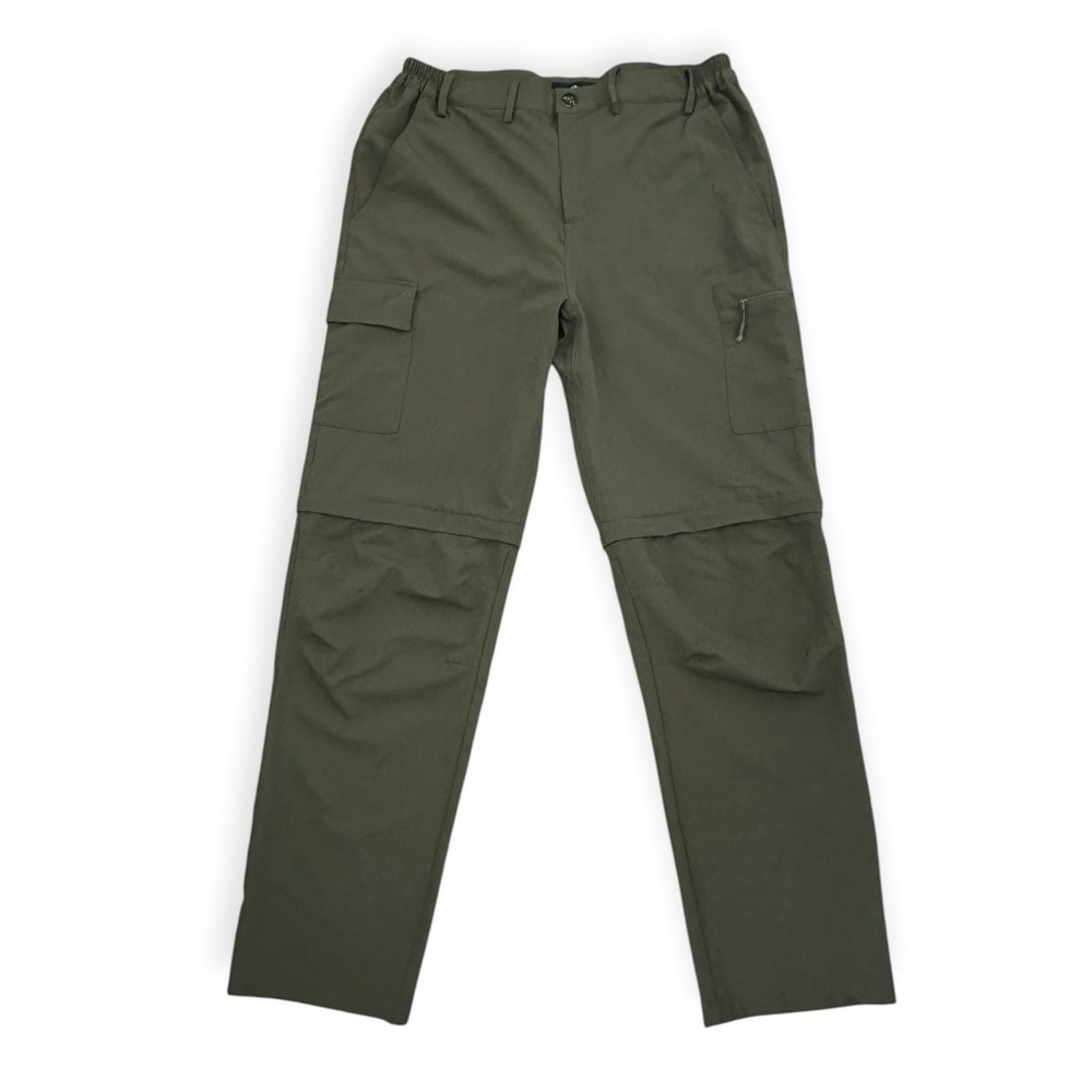 Northbound Gear Convertible Cargo Pants Olive Green 34 x 32 Mens
